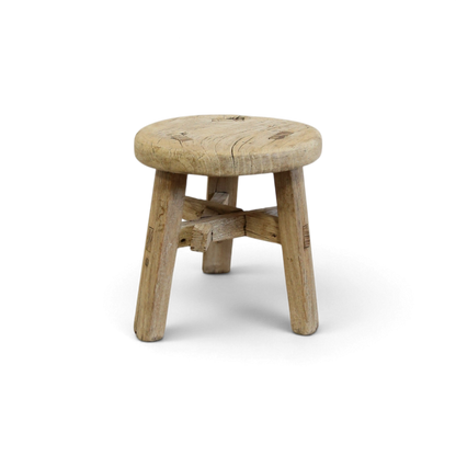Round Wooden Mini Stool