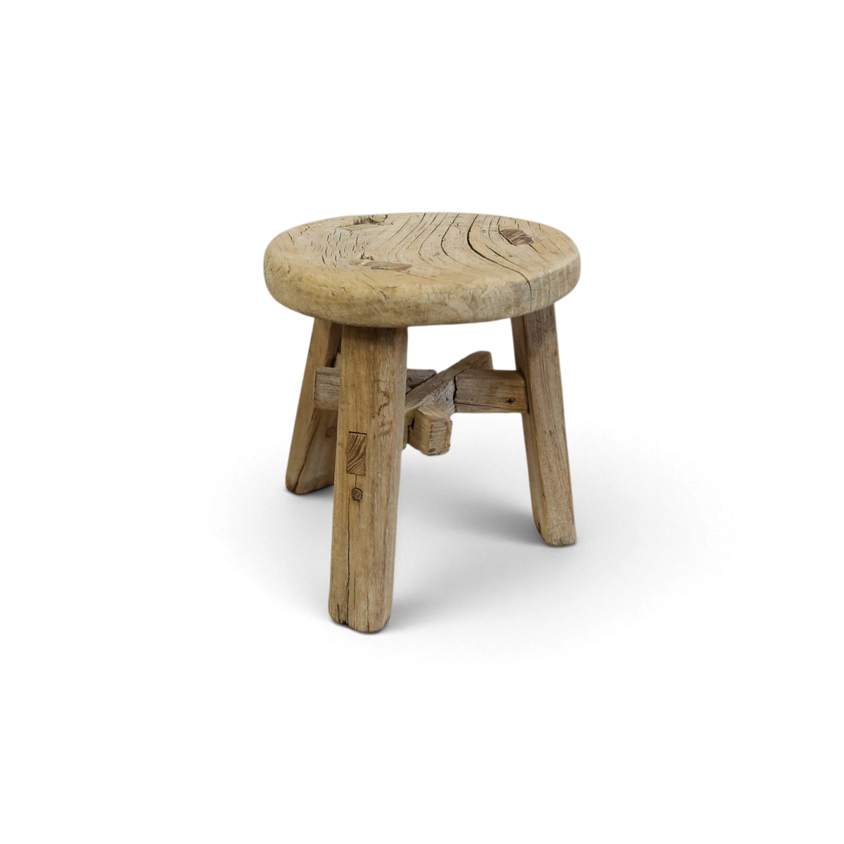 Round Wooden Mini Stool