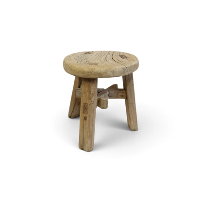 Round Wooden Mini Stool