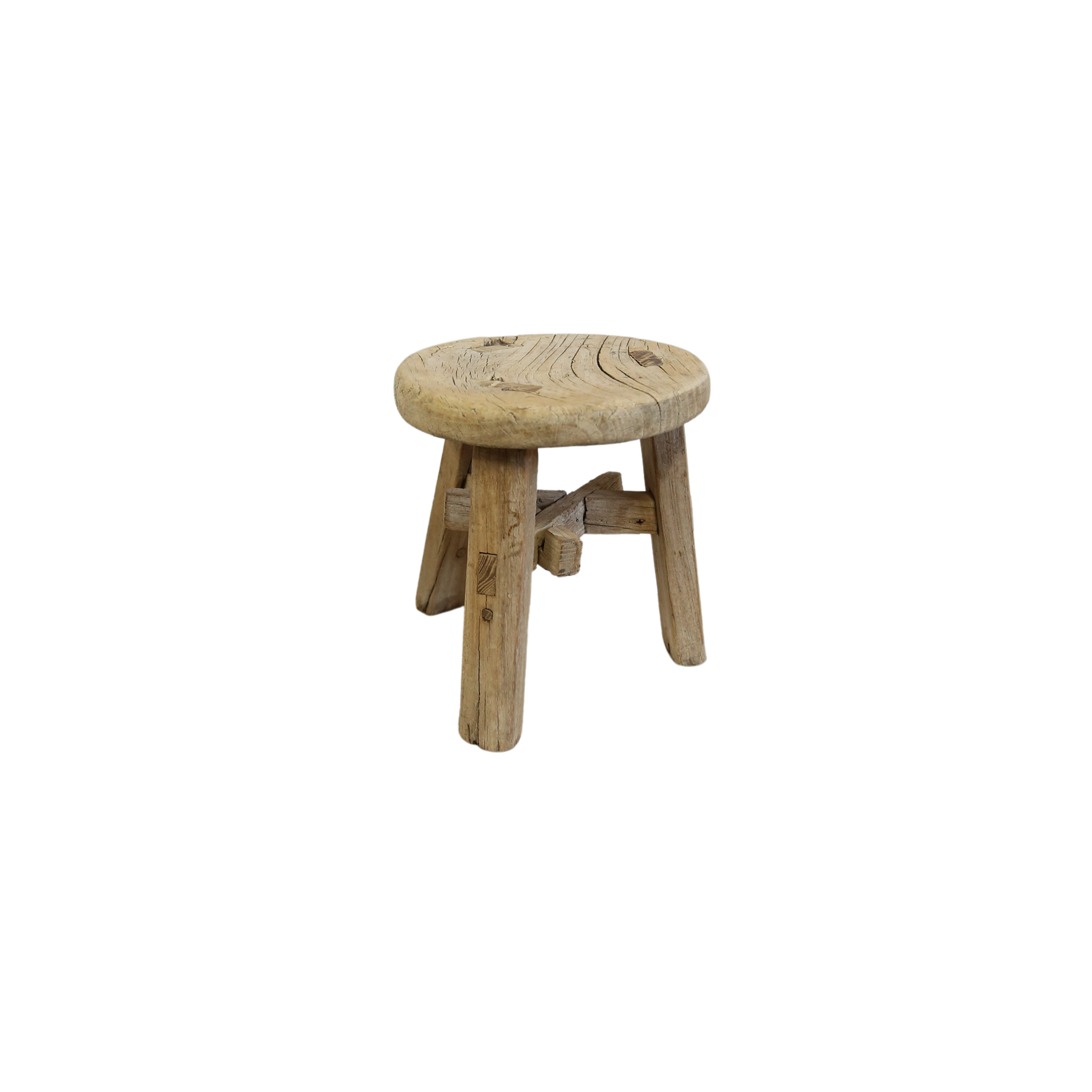 Round Wooden Mini Stool