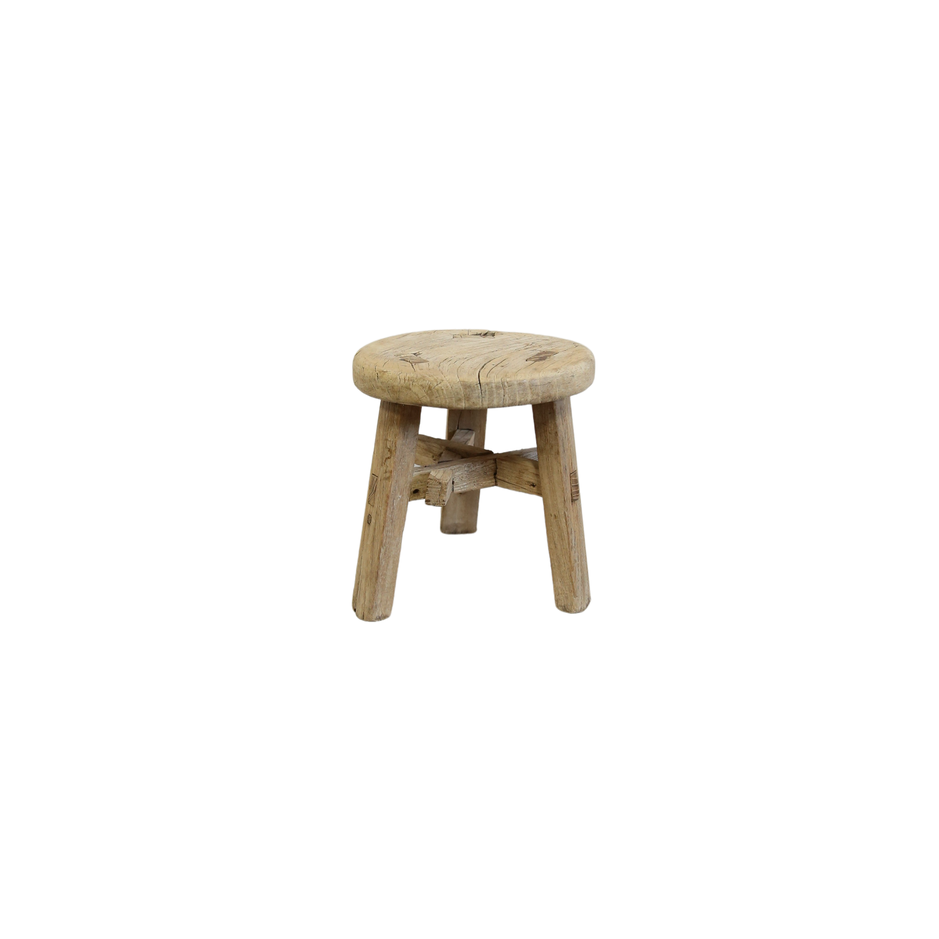 Round Wooden Mini Stool