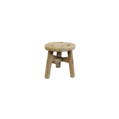 Round Wooden Mini Stool