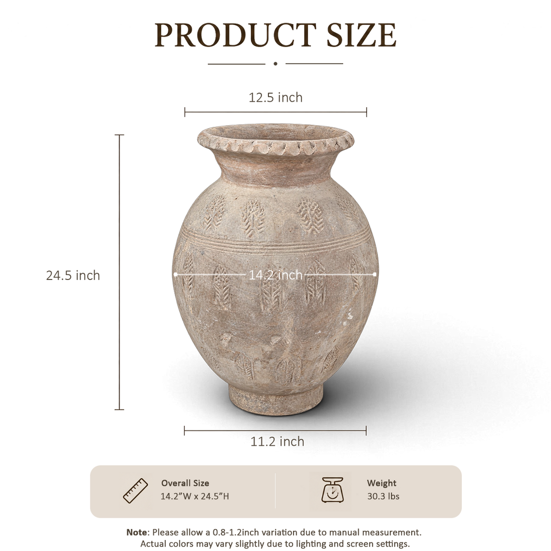 Sand Wide-Rim Jar