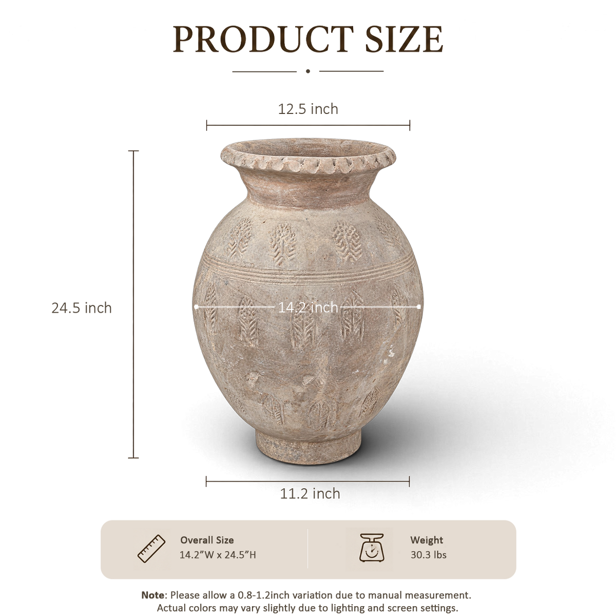 Sand Wide-Rim Jar