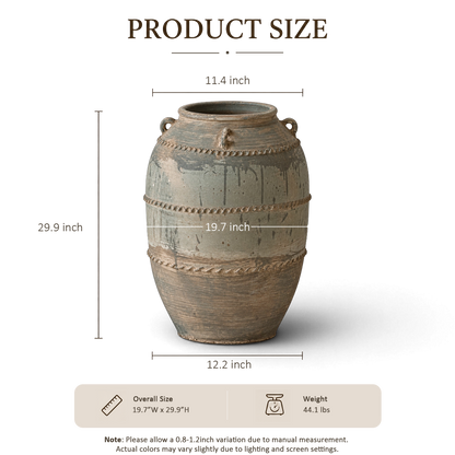 Sandstone Ribbed Jar