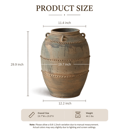 Sandstone Ribbed Jar