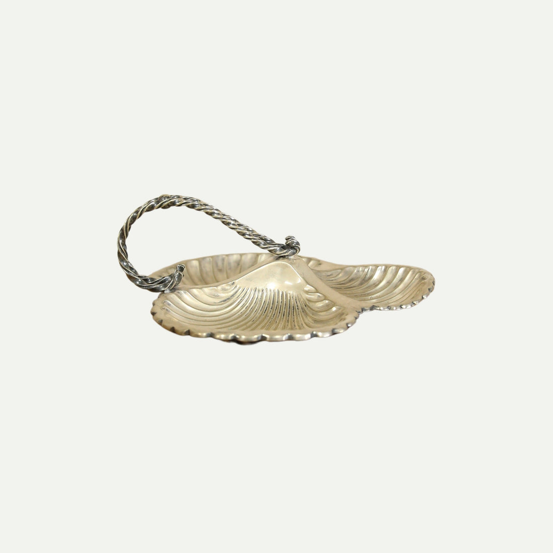 Silver-Plated Shell Serving Dish