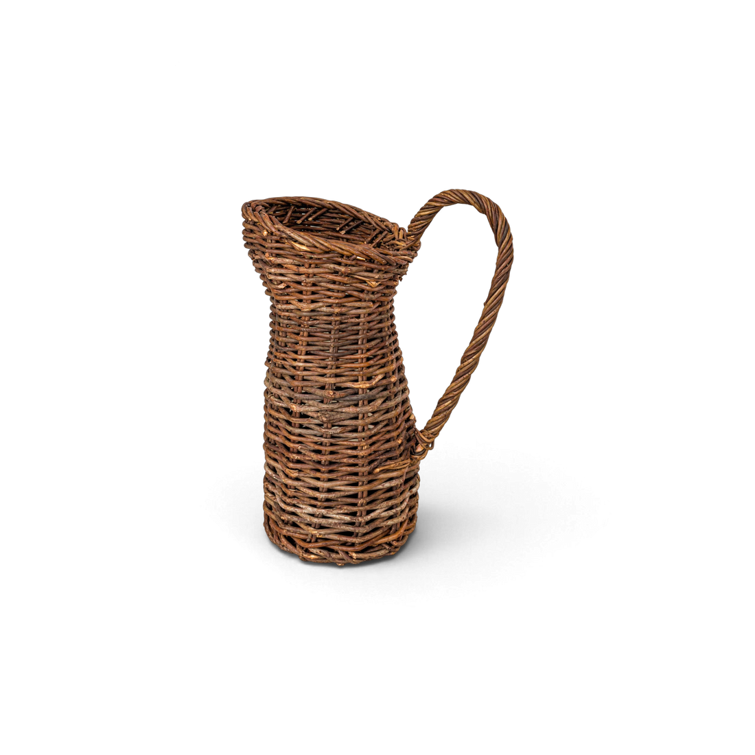 Slanted Rattan Vase
