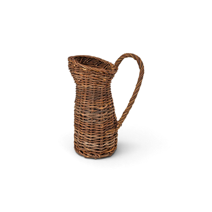 Slanted Rattan Vase