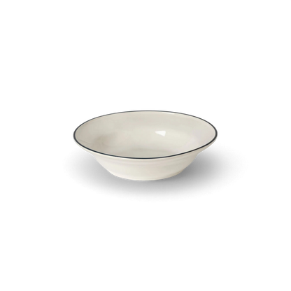 Soup/Pasta Plate White Blue