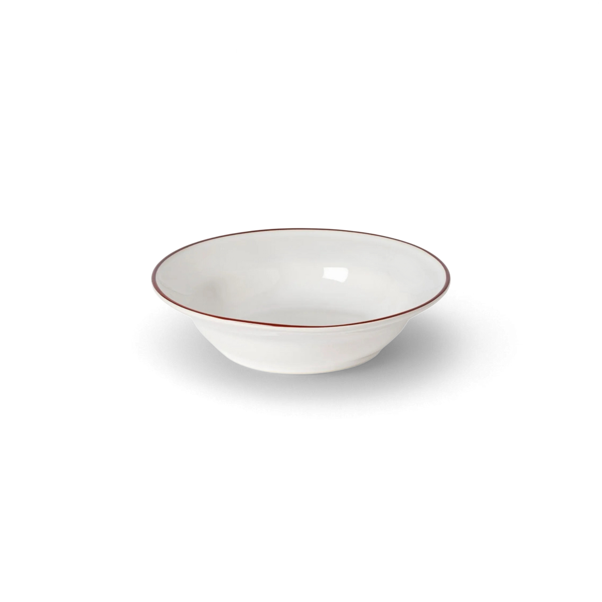 Soup/Pasta Plate White Red