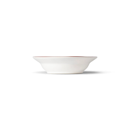 Soup/Pasta Plate White Red
