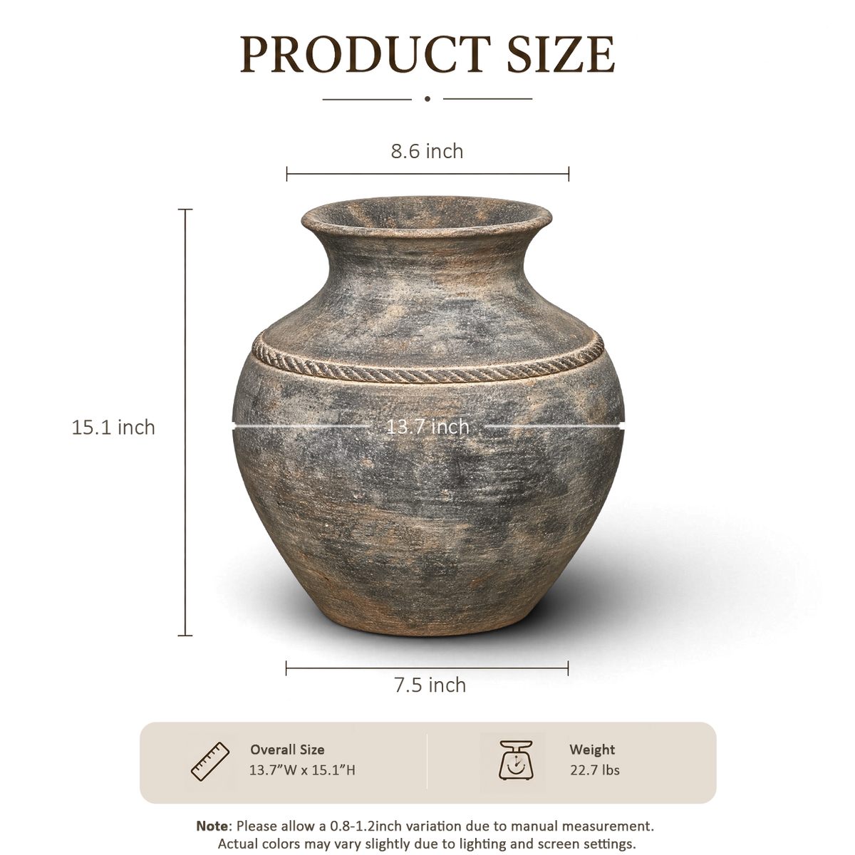 Stone Finish Jar III