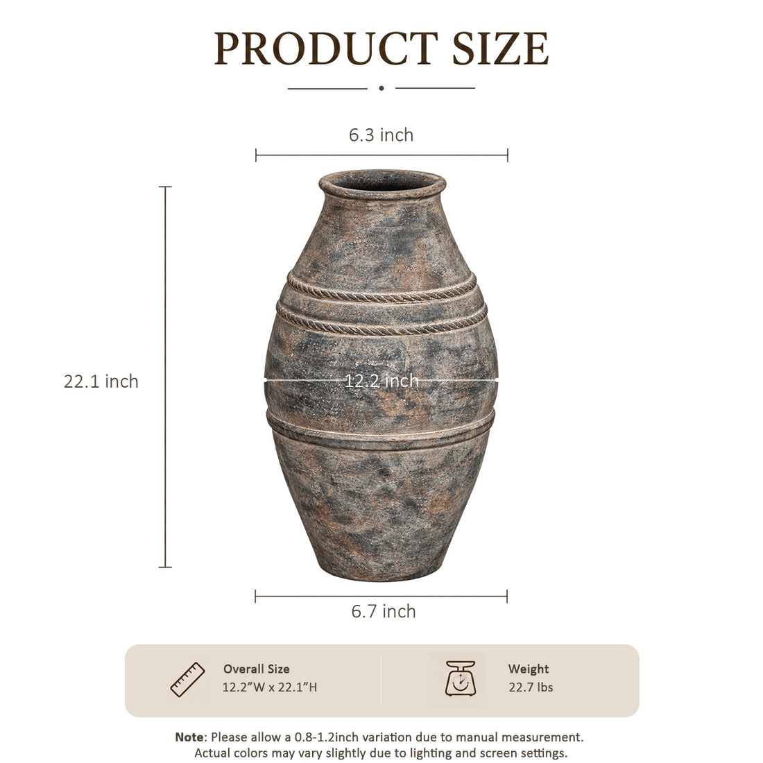 Stone Finish Jar II