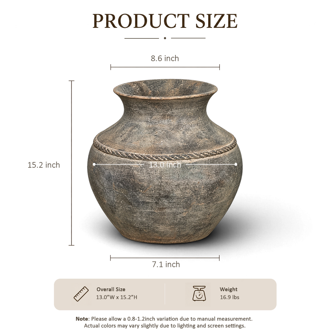 Stone Finish Jar I