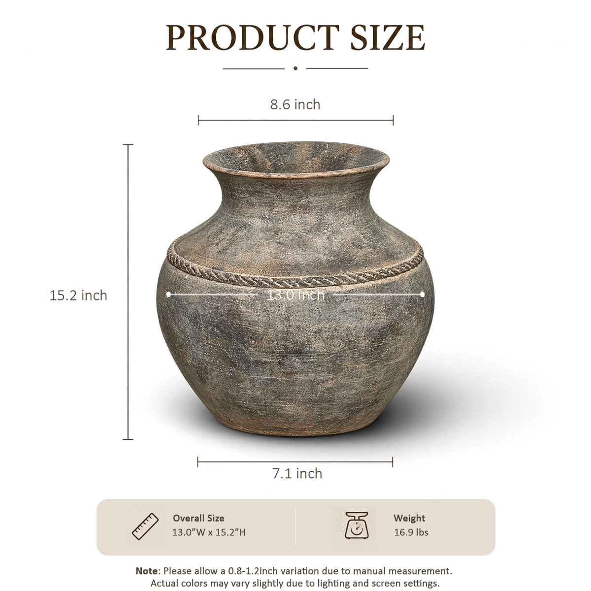 Stone Finish Jar I