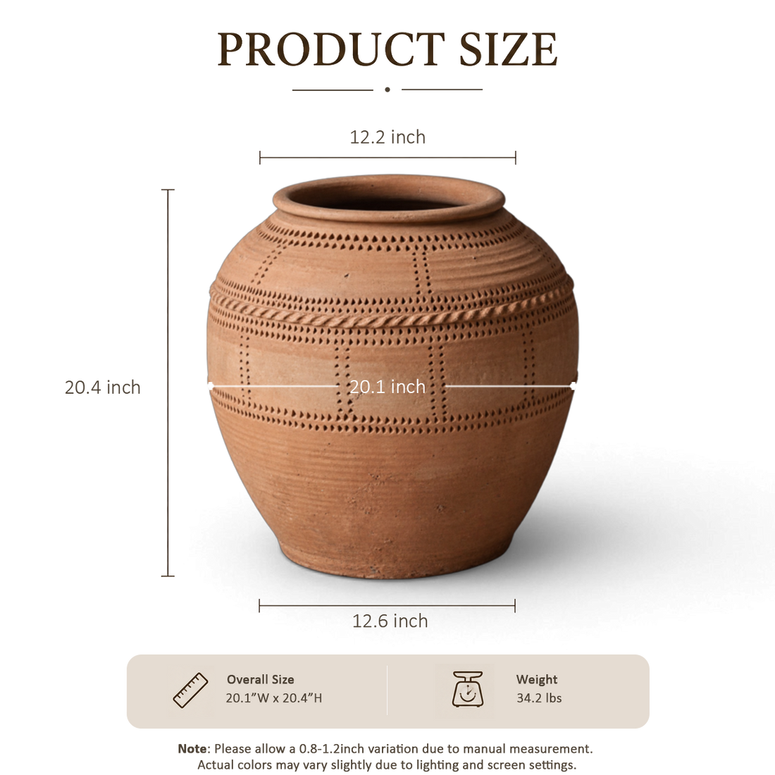 Terracotta Ribbed Jar