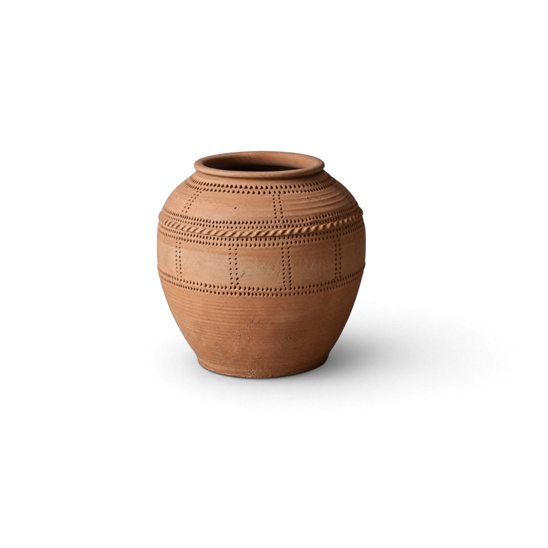 Terracotta Ribbed Jar