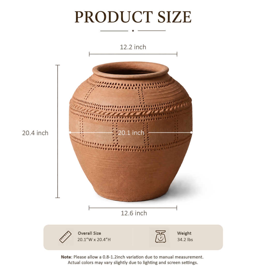 Terracotta Ribbed Jar
