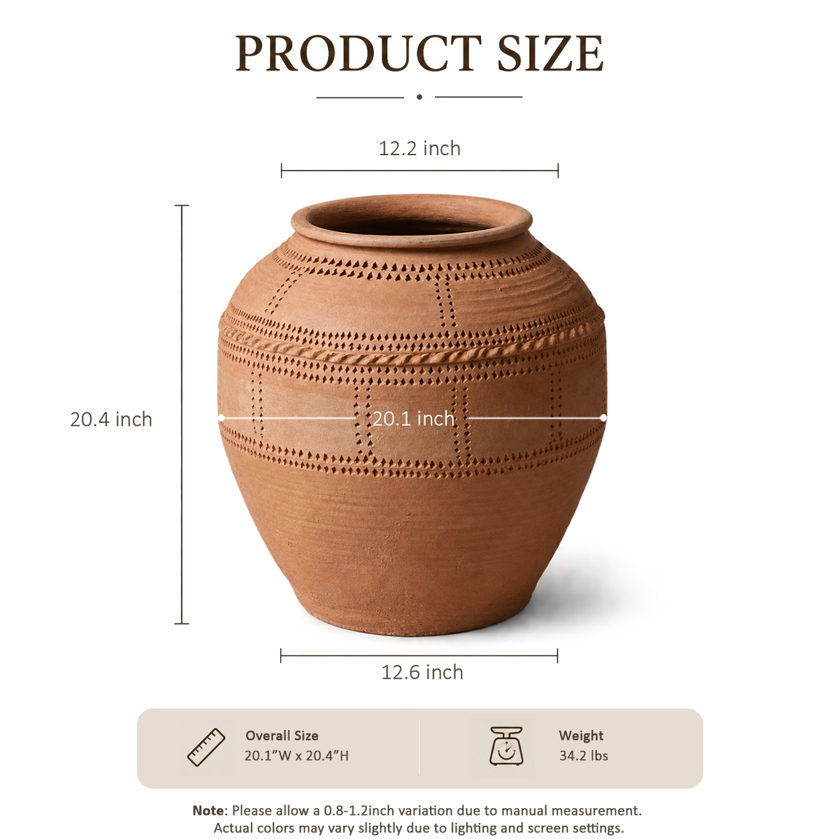 Terracotta Ribbed Jar
