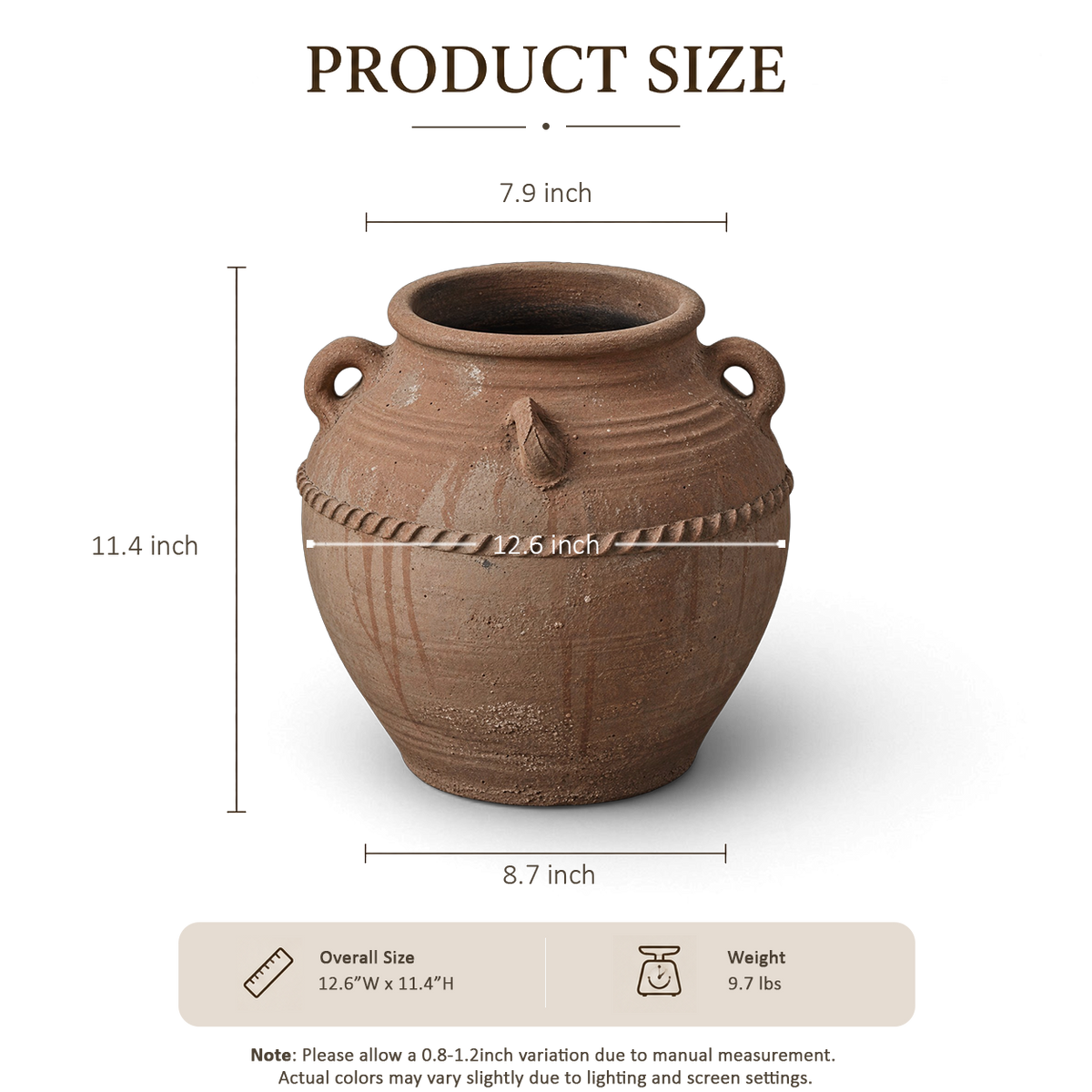 Terracotta Studded Jar