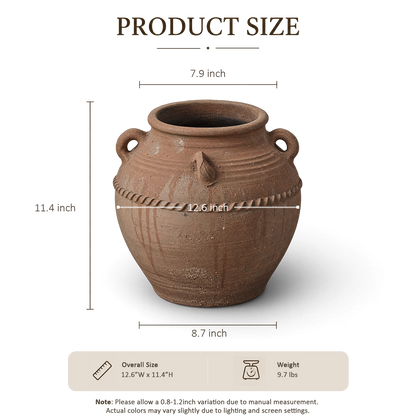 Terracotta Studded Jar