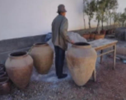 Large Rustic Earthenware Storage Urn