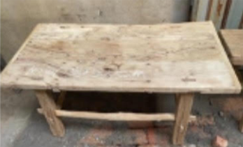 Natural rustic wooden table