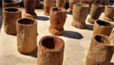 Natural style decorative wooden barrel