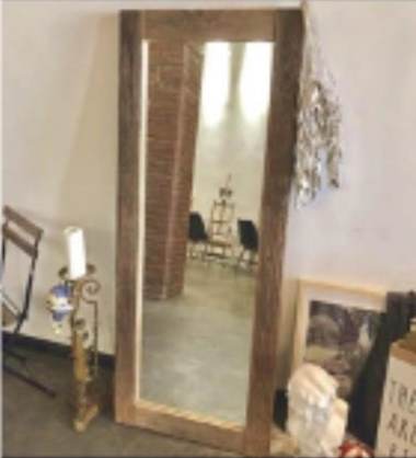 Natural style standing mirror