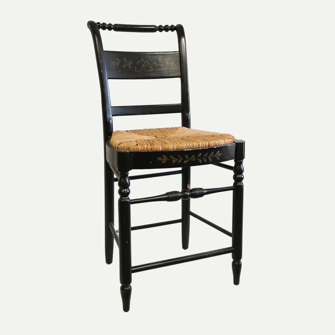 Wooden Chair with Woven Seat