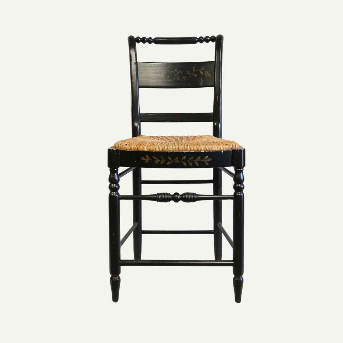 Wooden Chair with Woven Seat